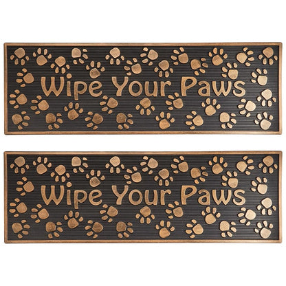 Rubber Stair Treads Set of 2 or Doormat, Wipe Your Paws