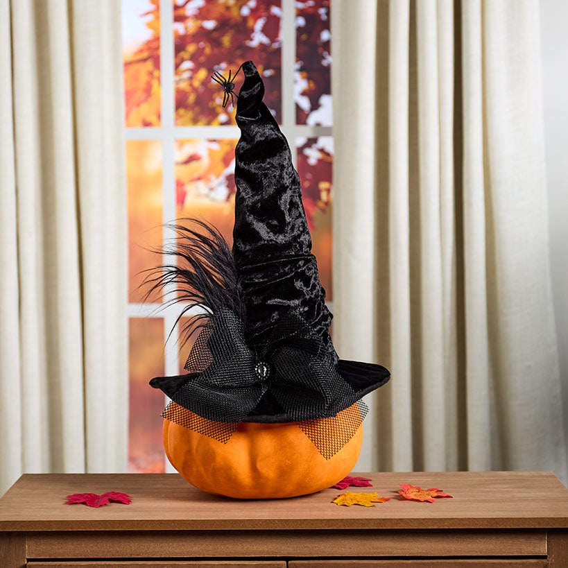 Halloween Spooky Black Witch Hat Decor