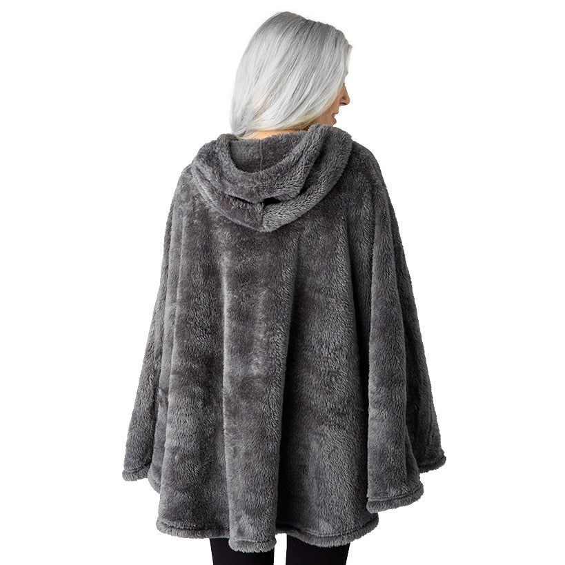 Women's Comfy Cozy Weekend Poncho#select-color_gray