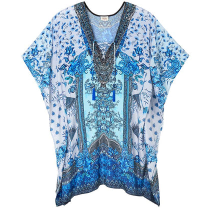 Women's Lace-Up Swimsuit Cover-Up Kaftan
