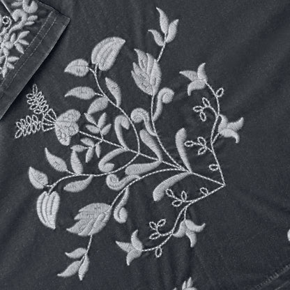 Women's Embroidered Velvet Open Front Cardigan