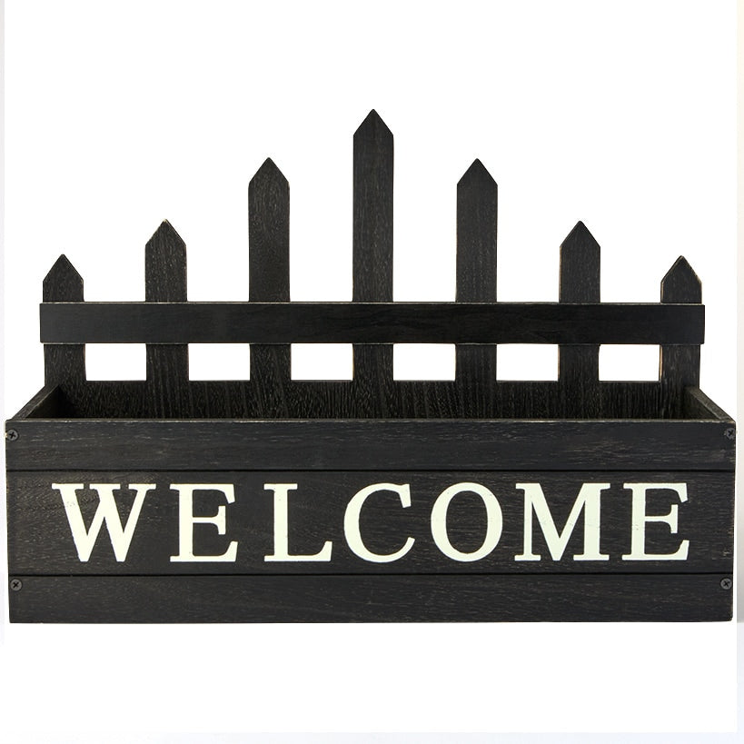 Wood Welcome Planter