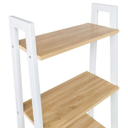 Wood and Metal A-Frame Ladder Shelf 5 Tier