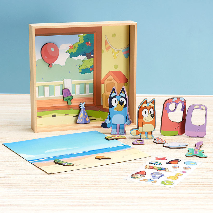Bluey Magnetic Wooden Playset - Spark Creativity with 18-Pc. Set