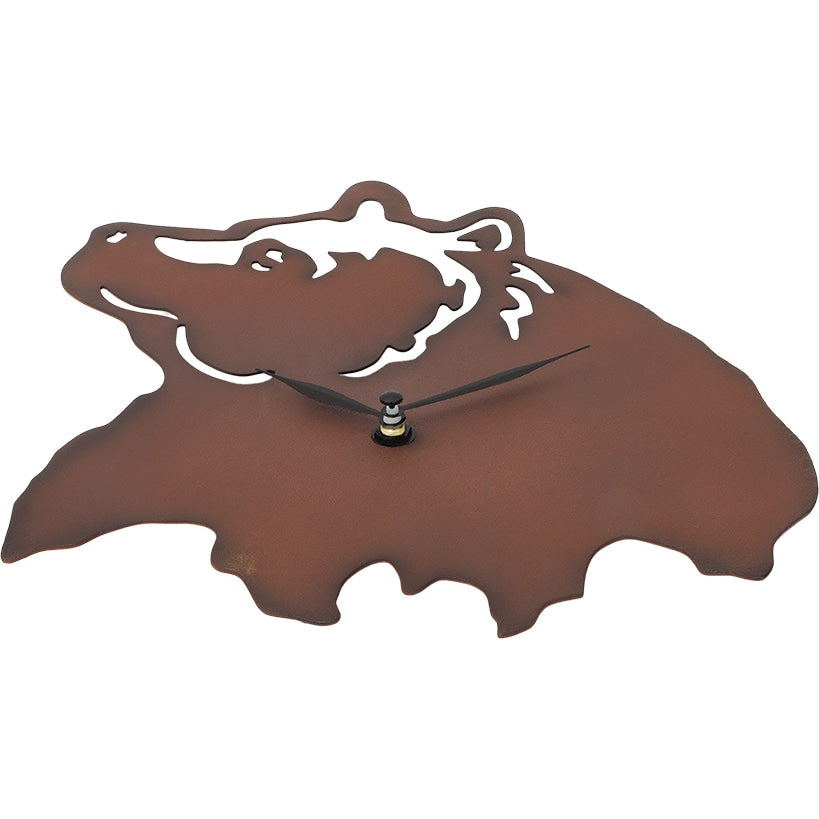 Woodland Clock Animal Silhouette Moose Bear of Eagle#select-clock_bear