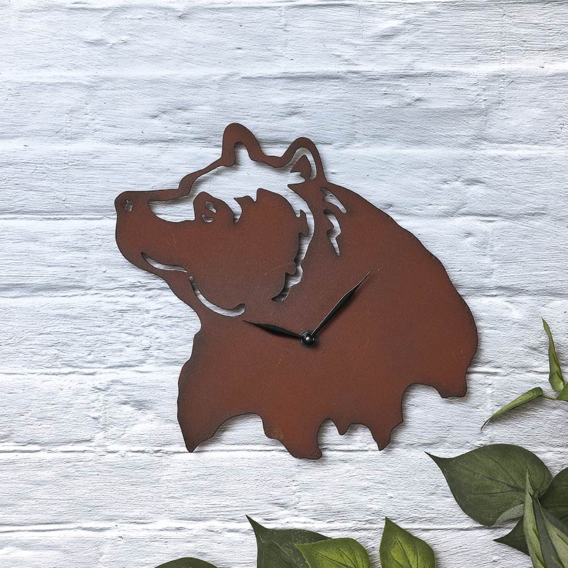 Woodland Clock Animal Silhouette Moose Bear of Eagle#select-clock_bear
