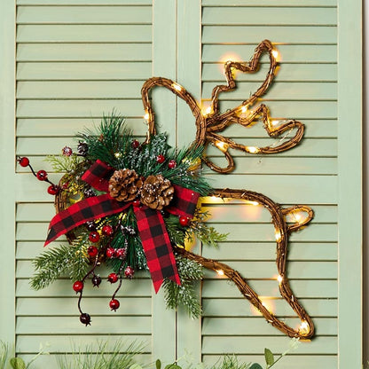 Woven Lighted Holiday Wall Hanging Christmas Decor