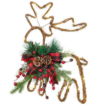 Woven Lighted Holiday Wall Hanging Christmas Decor