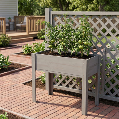 31x31x16 inch Raised Garden Bed with Legs, Elevated Wooden Planter Box for Outdoor Plants Flowers Fruits Vegetable Herb Growing - image 11