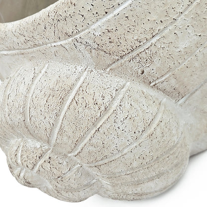 9.5x8.3x6" Decorative Sand and Cement Snail Planter with Textured Beige Finish - image 8