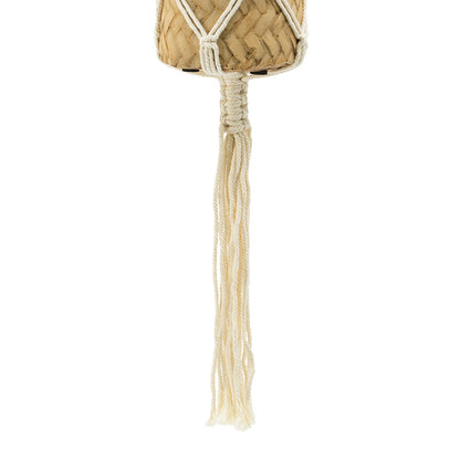 Set of 2, 5x5x4.5" Hanging Planter With Cotton Hanger, Bohemian Style - image 6