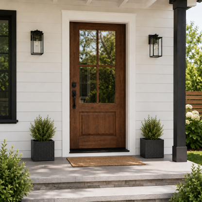 SOLHOME 11" Black Cubic Planter Box, Resin Wicker Plant Pot with Insert – Indoor Outdoor Decorative Square Planter for Patio, Porch, or Entryway - image 6
