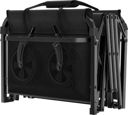 Expandable Dual-Layer Utility Wagon with 100% Extra Space - 220lbs Grocery Cart for Camping, Shopping, Sports, Gardening, Fishing, Black - image 14