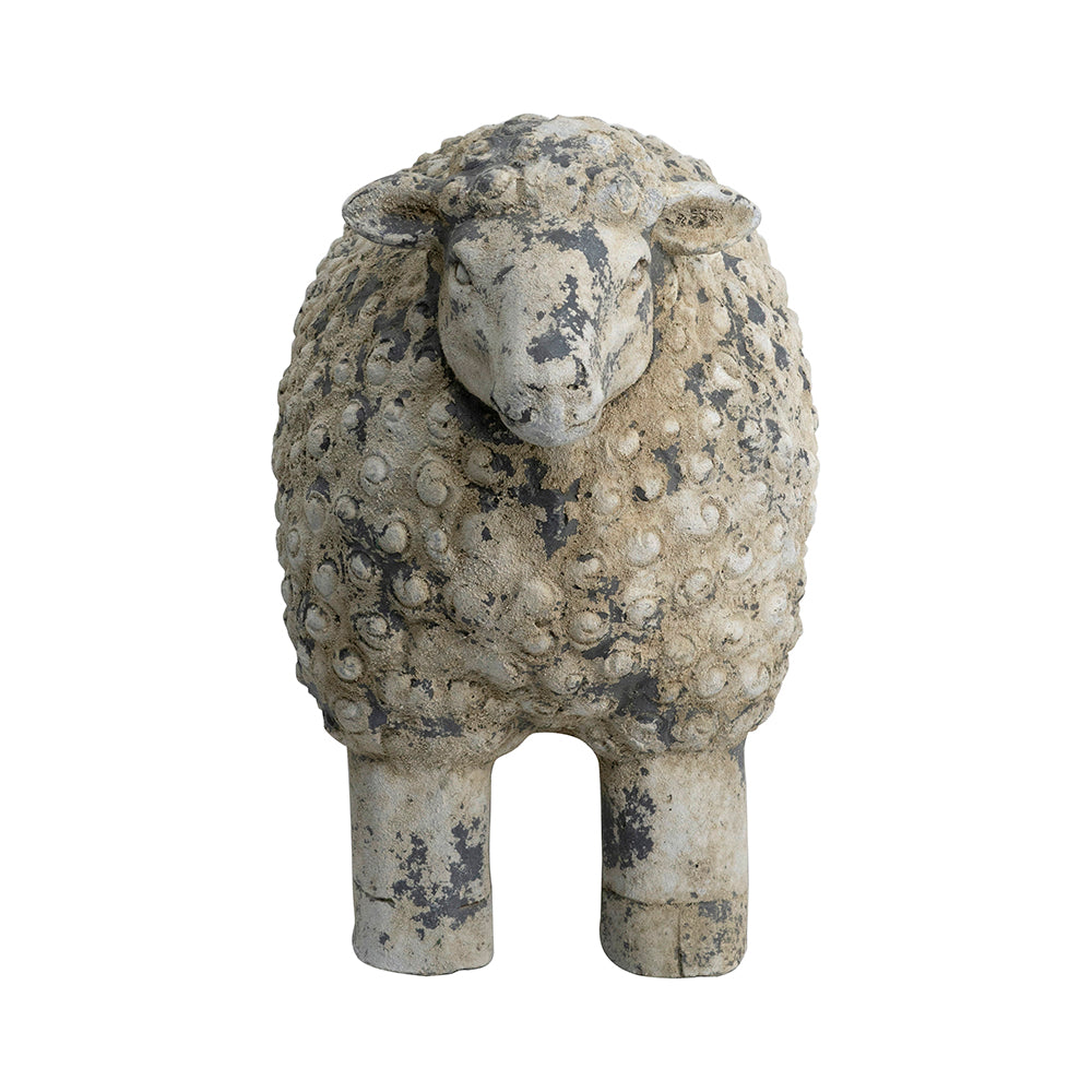 18x9.5x14" Magnesium Sheep Figurine with Weathered White and Gray Finish - image 2