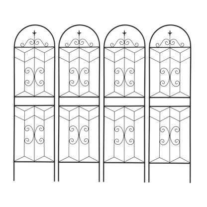 2 Pack Metal Garden Trellis 71" x 19.7" Rustproof Trellis for Climbing Plants Outdoor Flower Support Black - image 12