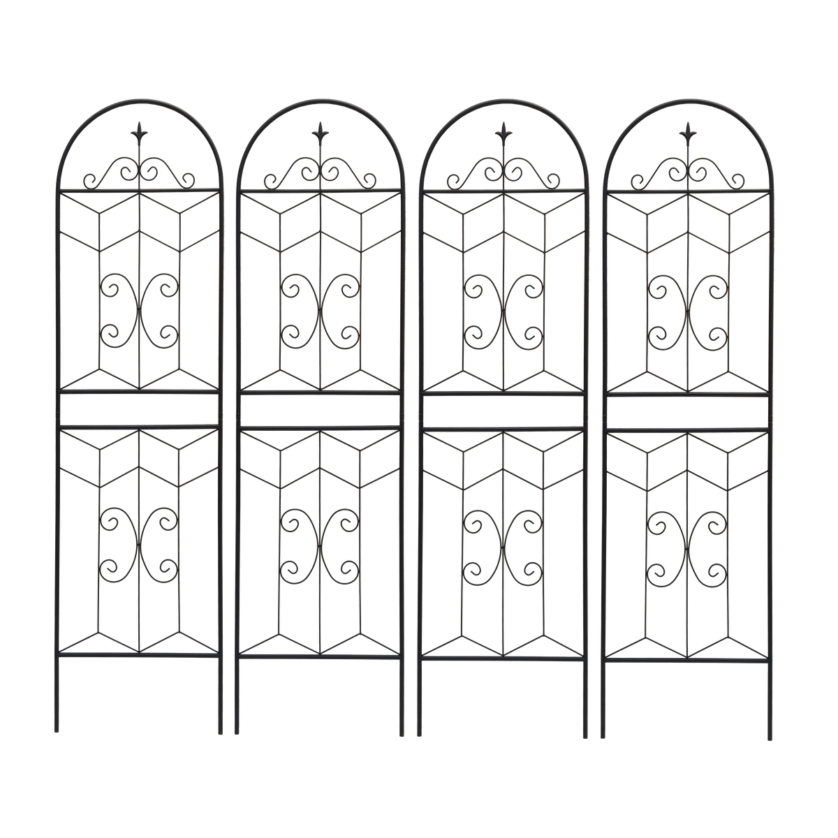 2 Pack Metal Garden Trellis 71" x 19.7" Rustproof Trellis for Climbing Plants Outdoor Flower Support Black - image 12