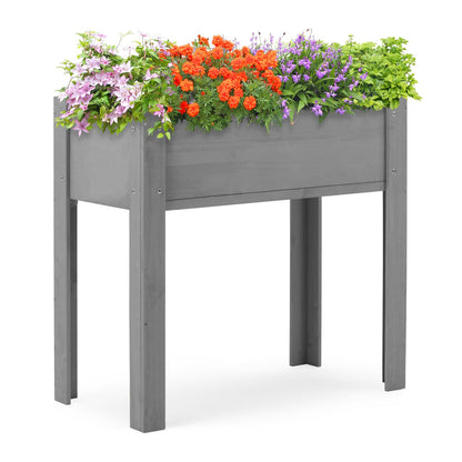 31x31x16 inch Raised Garden Bed with Legs, Elevated Wooden Planter Box for Outdoor Plants Flowers Fruits Vegetable Herb Growing - image 9