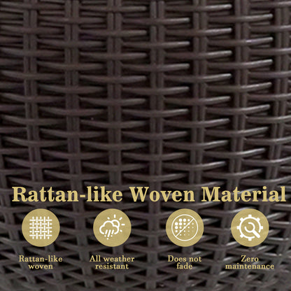13.4 inch Self-Watering Hanging Rattan-Inspired Planter Large Capacity, Root-Rot Resistant Water Storage with Water Level Indicator, Dual-Use for Indoor & Balcony Decoration (Pack of 2, Brown) - image 7