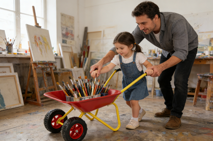 Children's metal trolley, Load-bearing capacity: 33LBS,children's heavy vehicle, metal structure two-wheeled trolley, steel pallet, can be used in gardens, loading leaves, soil, sand, etc. (red) - image 17