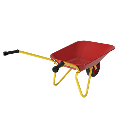 Children's metal wheelbarrow, Maximum load capacity: 33LBS,children's heavy wheelbarrow, metal structure wheelbarrow, steel tray, can be used in gardens, loading leaves, soil, sand, etc. (red) - image 15