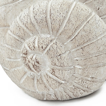 9.5x8.3x6" Decorative Sand and Cement Snail Planter with Textured Beige Finish - image 7