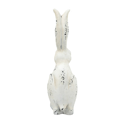 8.3x5.1x18.5" White Rustic Rabbit Figurine, Small - image 5