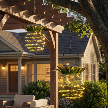 pineapple plant light Lakeside Pineapple LED Solar Garden Light