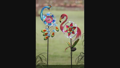 Solar-Lighted Bird Spinners