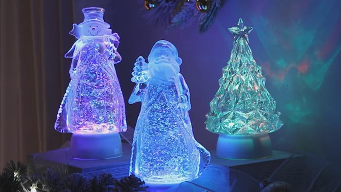 Lighted Snow Blowing Holiday Figures