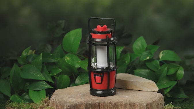 LED Lantern with FM Radio & Pullout Flashlight