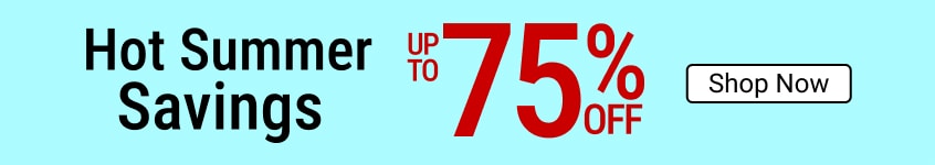 Summer sale up to 75% off - shop now
