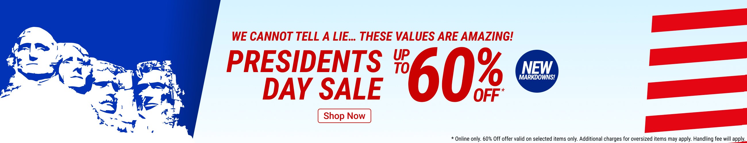 Presidents day sale - shop now