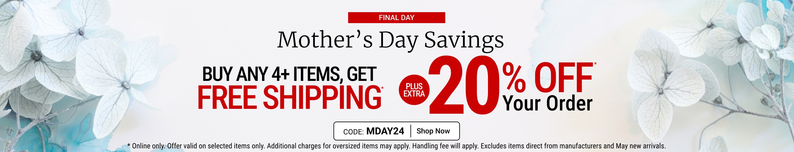 Mother's day sale up to 60% off + extra 25% off clearance - shop now